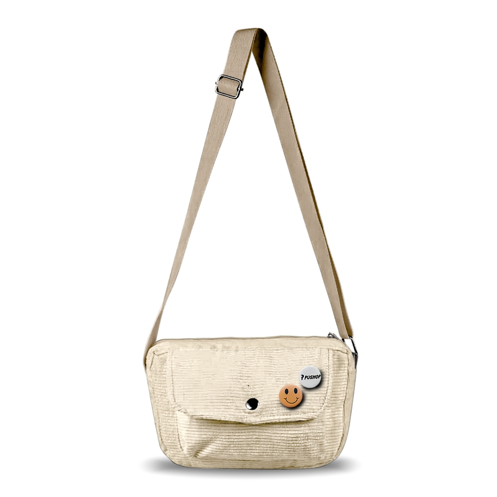 TERBARU TAS SELEMPANG CORDUROY MOANA TAS SLINGBAG WANITA PUSHOP