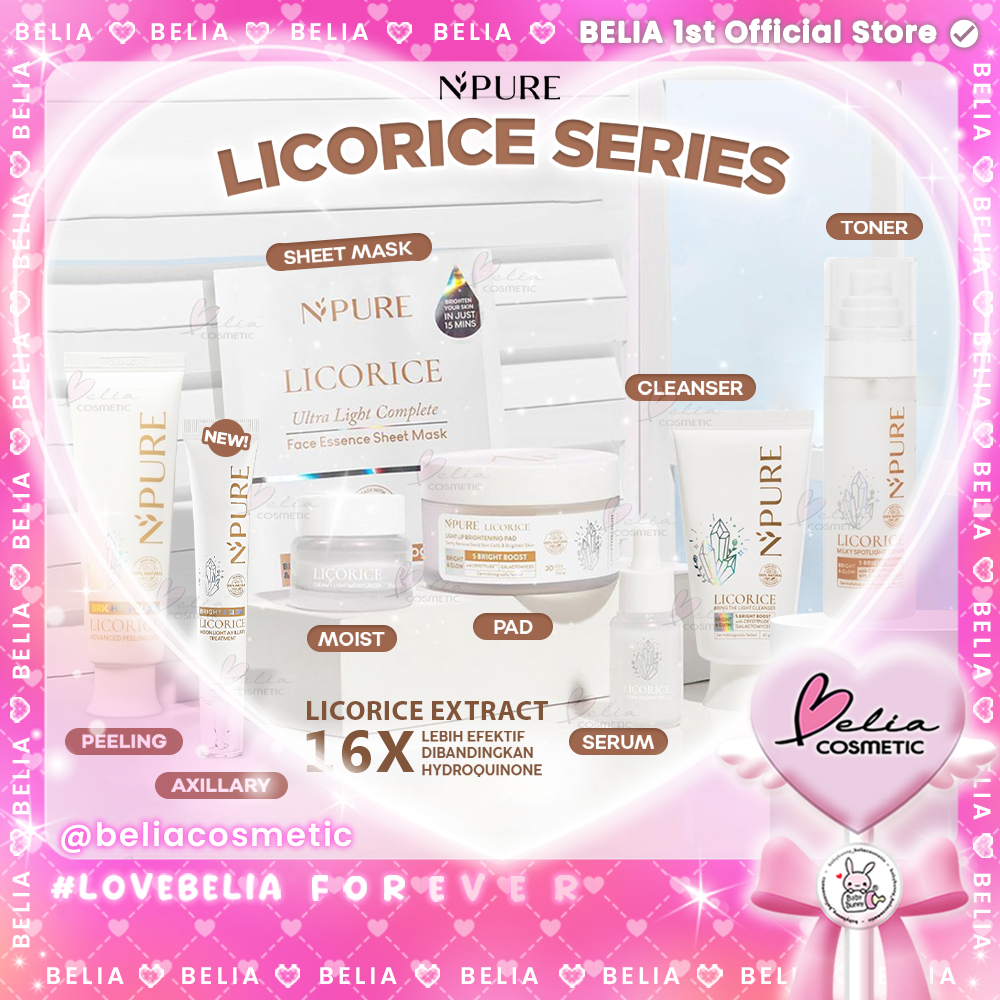 ❤ BELIA ❤ NPURE Licorice Series | Brightening | The Light Cleanser | Milky Toner | Moisturizer