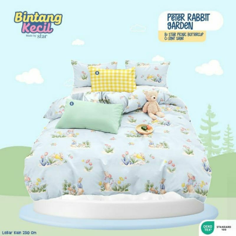 STAR Kain Sprei Katun CVC Motif PETER RABBIT GARDEN