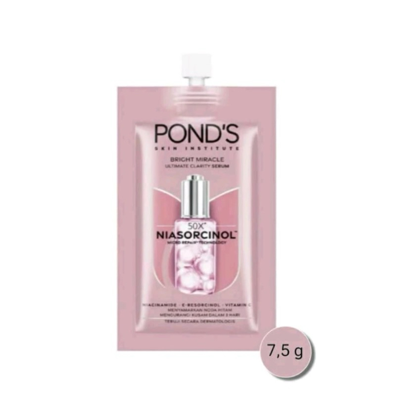 PONDS Bright Miracle Ultimate Clarity Serum Niasorcinol 7.5gr / Sachet Ponds Serum Wajah