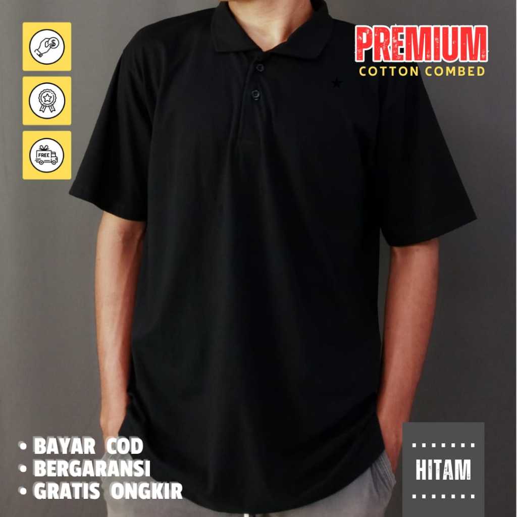 Kaos Kerah Kaos Polos Kerah Kaos Kerah Pria Cotton Combed Original Warungkaosasli