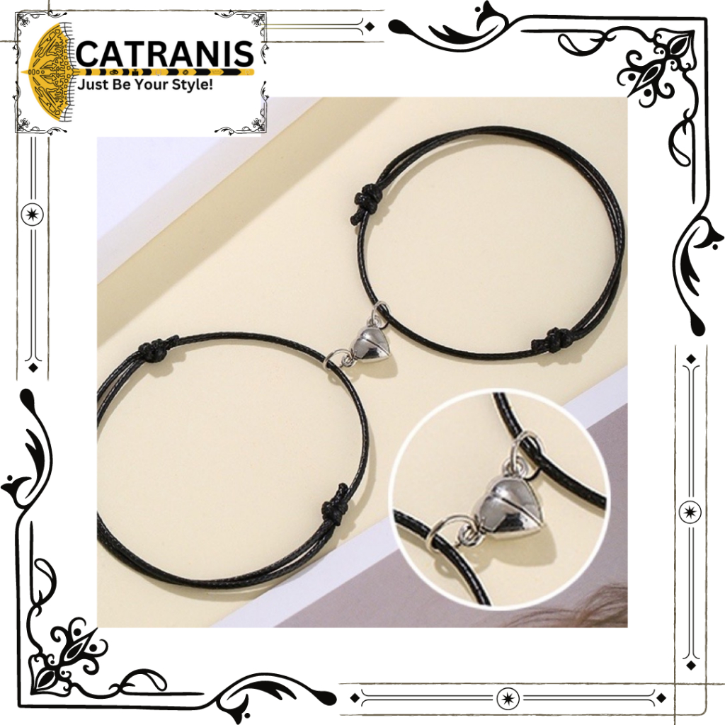 GELANG COUPLE MAGNET / GELANG TALI KOREA / GELANG MAGNET LOVE / GELANG MAGNET BULAT / GELANG PASANGA