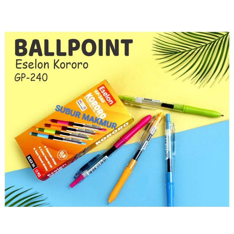 

Pulpen Gel Eselon KORORO GP-240 kualitas seperti Pulpen Zebra KOKORO / Pulpen Gel cetek 0,5mm / Pulpen Gel cetekan murah berkualitas