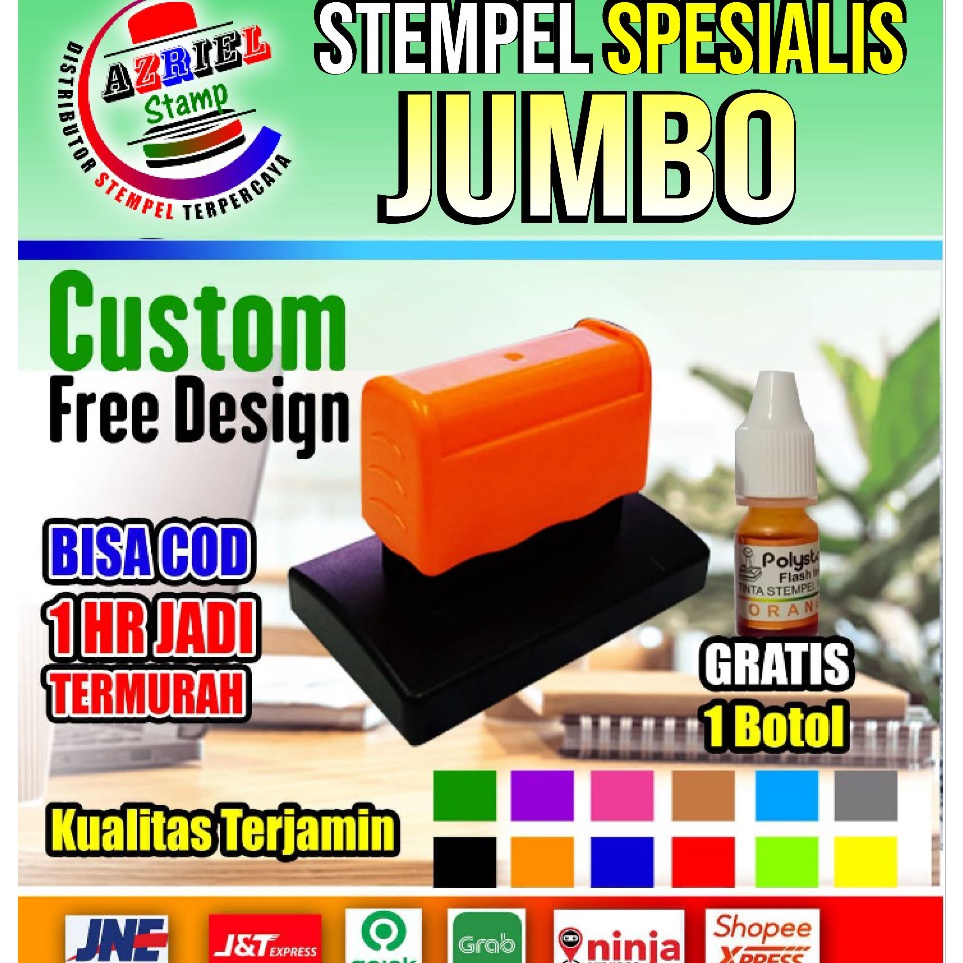 

Stempel Plastik Sterofoam Mika Tinta Permanent Waterproff