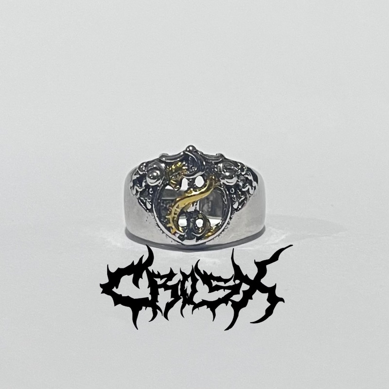 REPIM RING / DRAGON WINGS RING CINCIN SAYAP NAGA TENGKORAK CINCIN HITAM SILVER / CROSS RING KERAJAAN