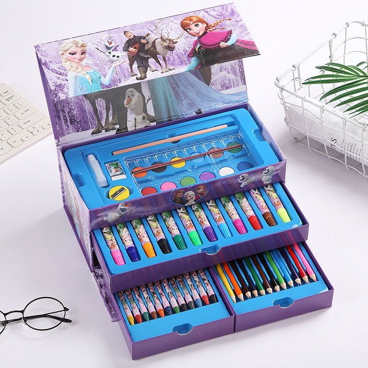 

Berkualitas Tinggi JUALSERBAADA18Crayon Model Kotak Persegi ISI set 54 pcs 4 in1 pensil cat warna alat seni pensil cat menggambar melukis