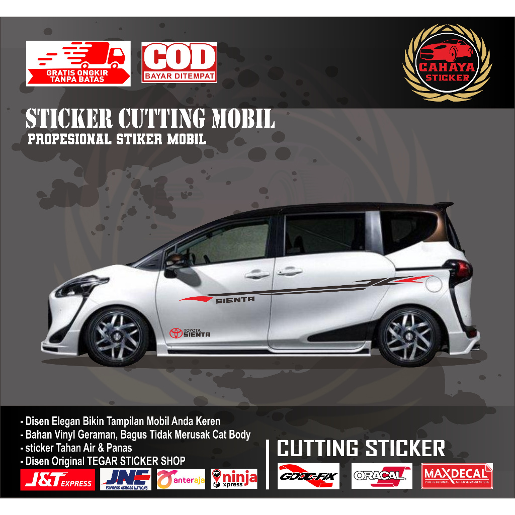 sticker mobil toyota sienta sticker lis mobil toyota sienta sticker mobil stiker motif variasi mobil