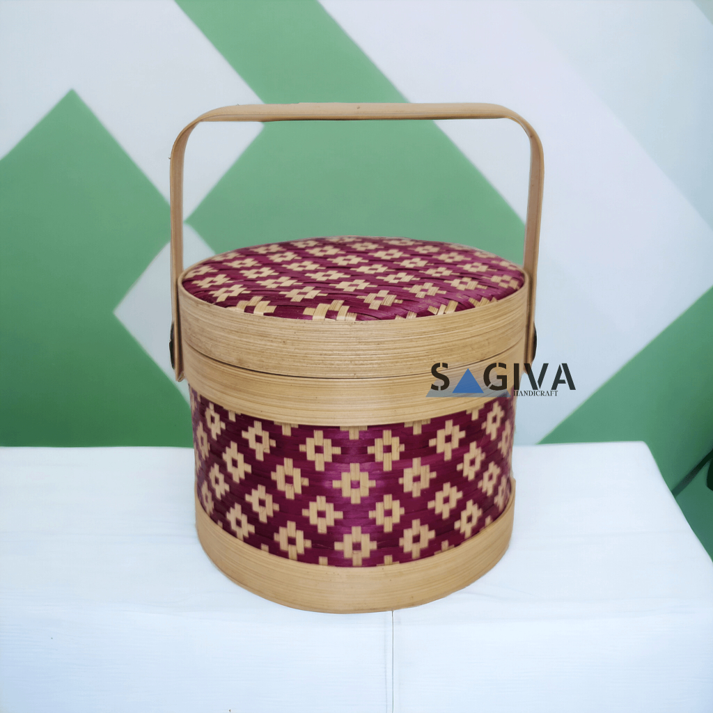 Tempat Kue Mini Bilik Bambu anyaman