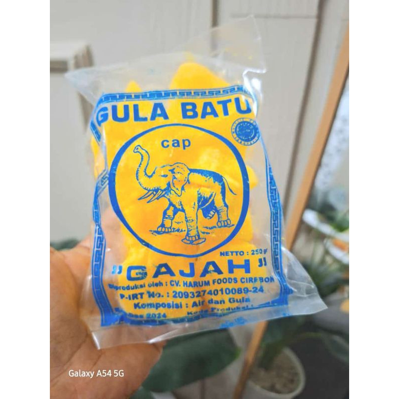 

Gula Batu Kuning Cap Gajah khas Cirebon 250gr