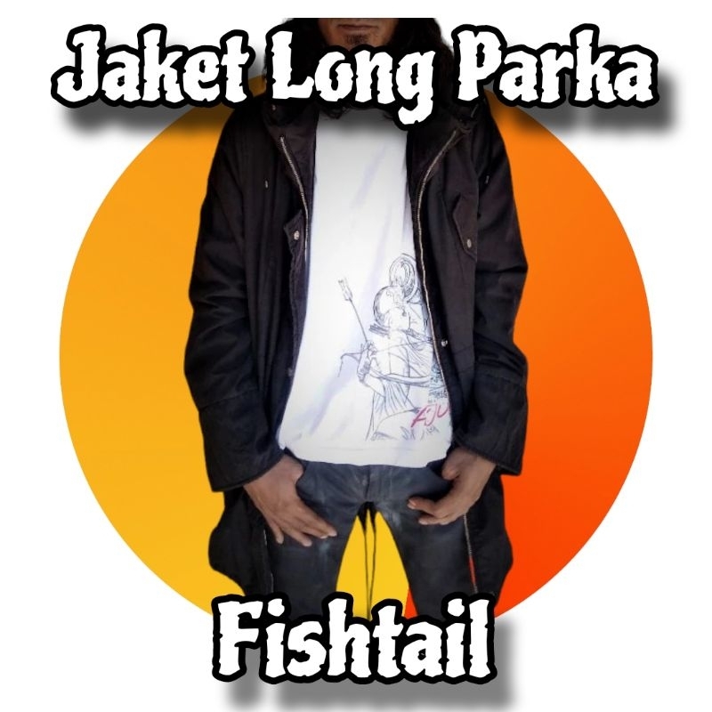 Jaket Long Parka Fishtail Simple