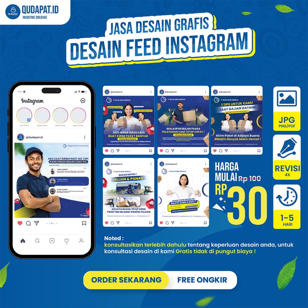 Desain Feed Media Sosial | Jasa Desain Feed media sosial untuk usaha UMKM