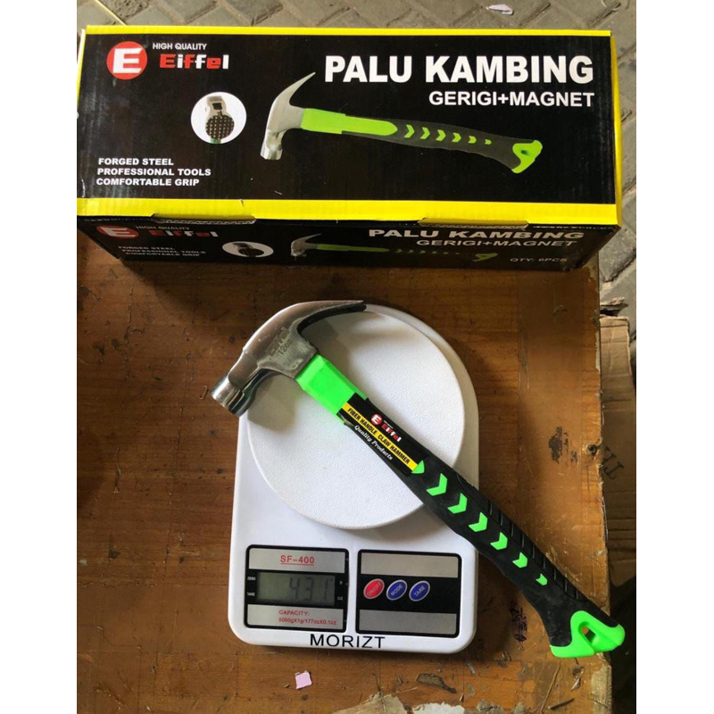 PALU KAMBING MAGNET GERIGI PUKUL BESI GAGANG KARET CLAW HAMMER 16OZ