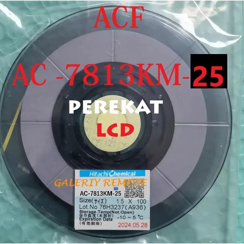

LEM perekat cof lcd - acf ac 7813KM 25 ac-7813KM-25 LEM PEREKAT KABEL FLEXIBLE LCD LED LEBAR 1.5 MM High Quality