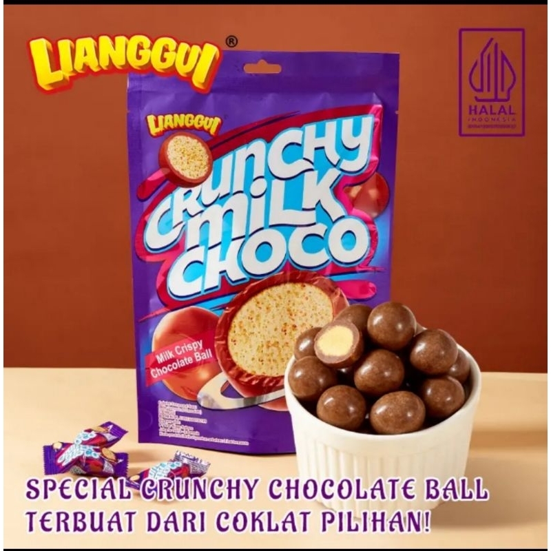 

[HALAL] Lianggui Crunchy Milk Choco Coklat Yang Crunchy Dengan Rasa Susu Cocok Untuk Cemilan Anak