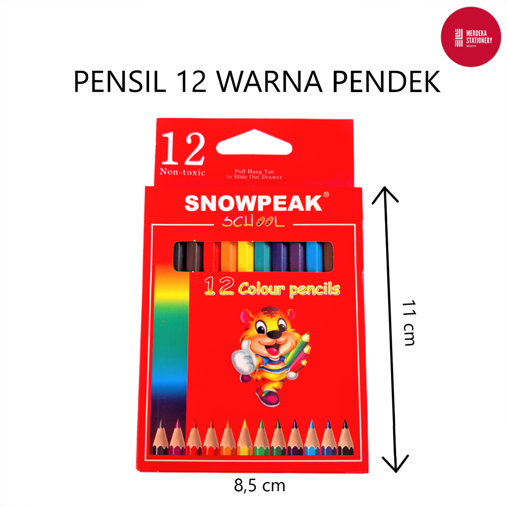 

Pensil Warna /Colour/Color/Colors/Colours Pencil 12 Warna Pendek SNOWPEAK MURAH