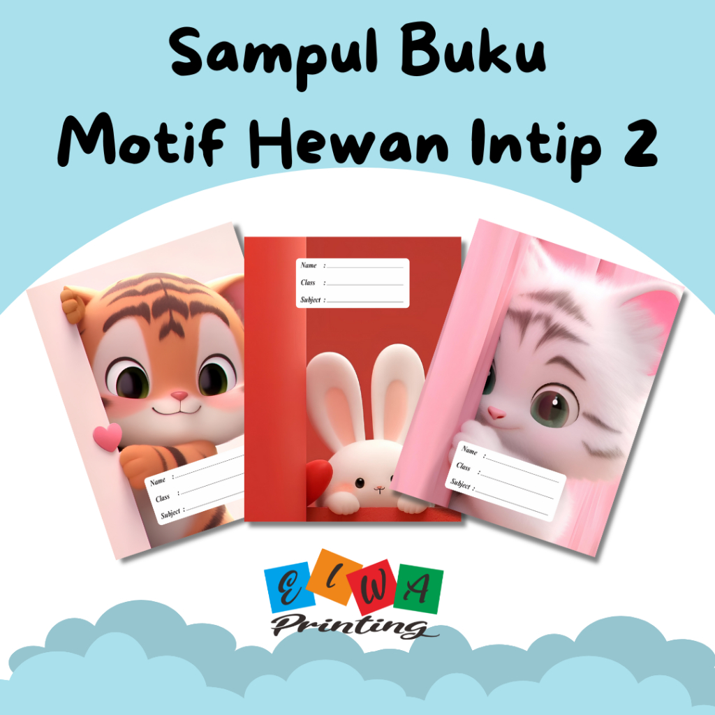 

(ISI 8 LEMBAR) SAMPUL BUKU TULIS SIDU CAMPUS BIGBOSS / SAMPUL BUKU MOTIF ESTETIK HEWAN INTIP 2 / Sampul Custom / SAMPUL BUKU AESTHETIC