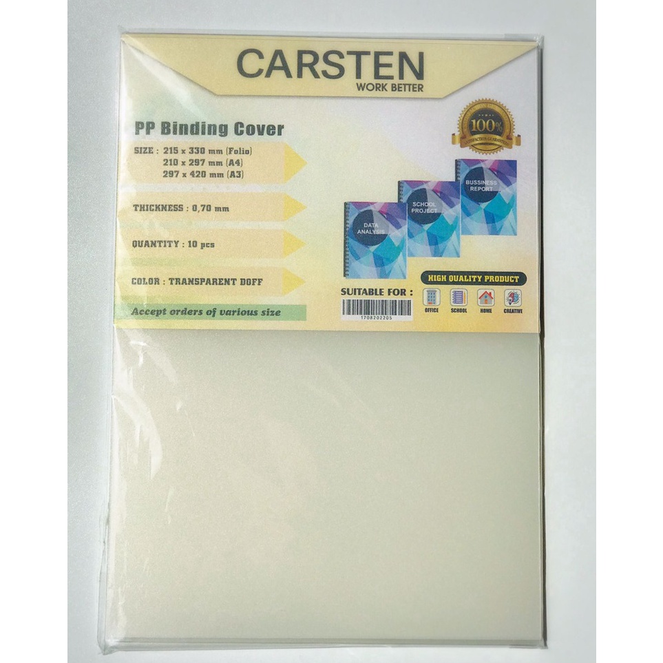 

Ready Sekarang Mika Cover jilid PP Pasir doff tebal 7 mm A4 isi 1 lembar