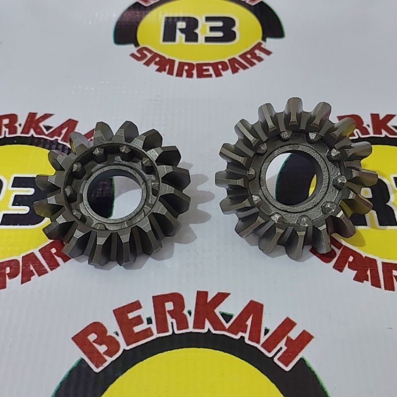 Gigi maju dan gigi mundur gearbox girbok 16:10 (As 20mm) motor roda tiga - Sparepart motor roda3 Via