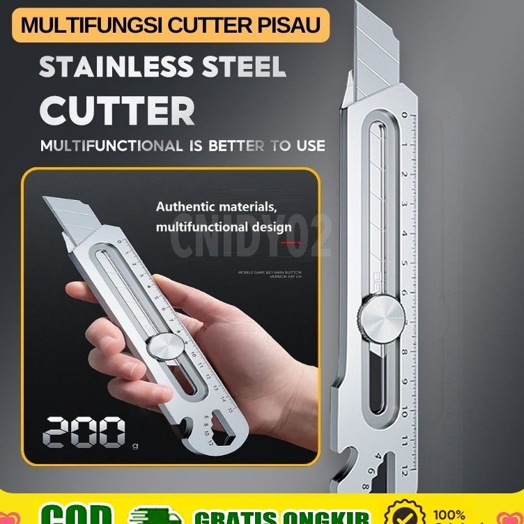 

Super Hadiah COD18mm Cutter Ukuran Besar 18mm Cutter Multifungsi Stainless Steel