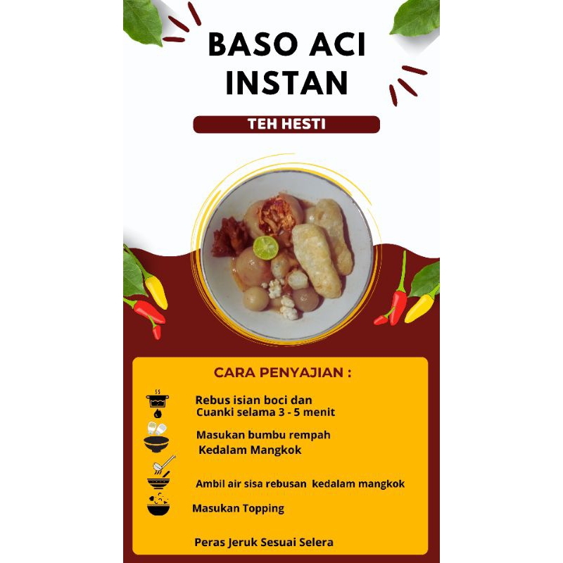 

Baso Aci Instan Teh hesti / seblak pedas / seblak murah / enak / lezat / halal