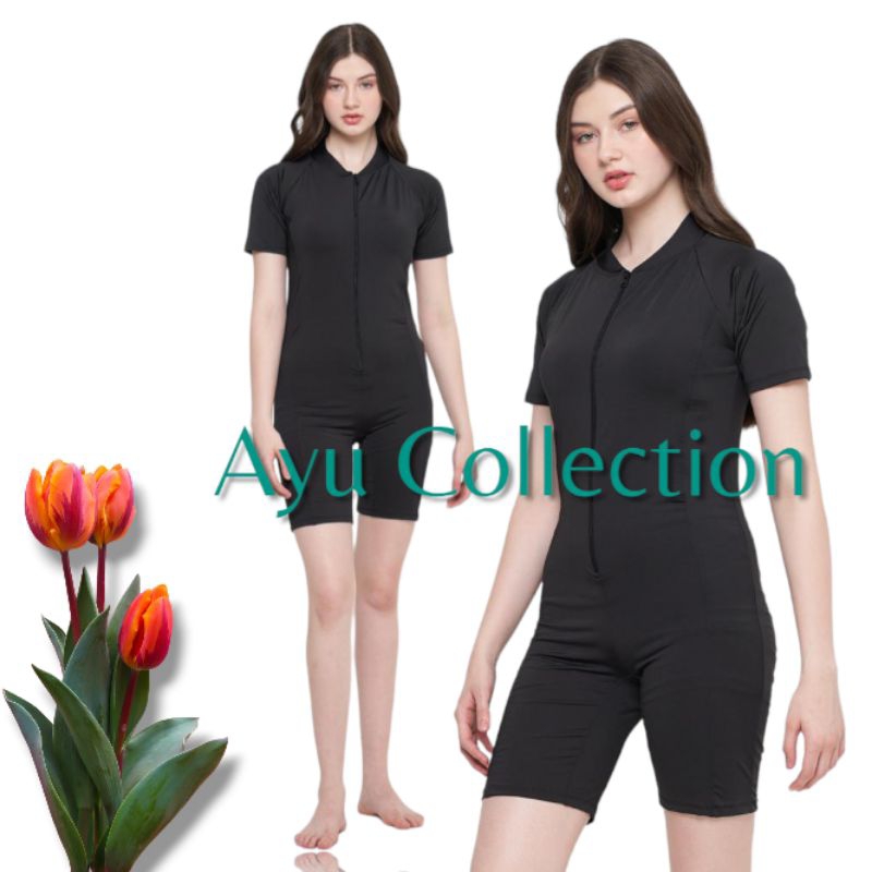 Baju renang wanita dan pria dewasa.diving dewasa polos hitam
