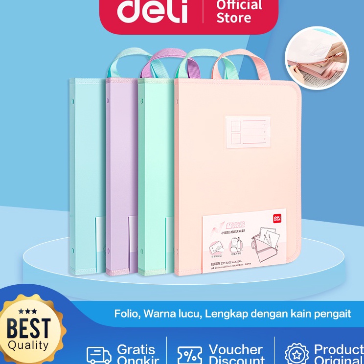 

Obral Terbaik Deli Zip Bag Map Tas Folder Retsleting Ukuran A4 Lucu 63246