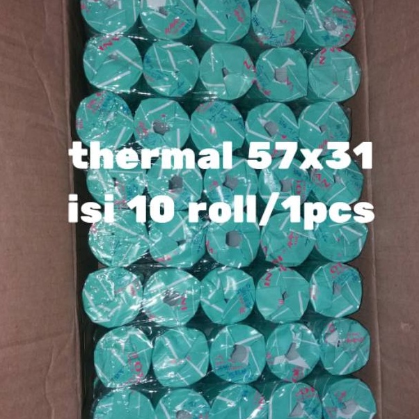 

Ready Stock Kes struk thermal edc 57x31isi 1 roll hitam
