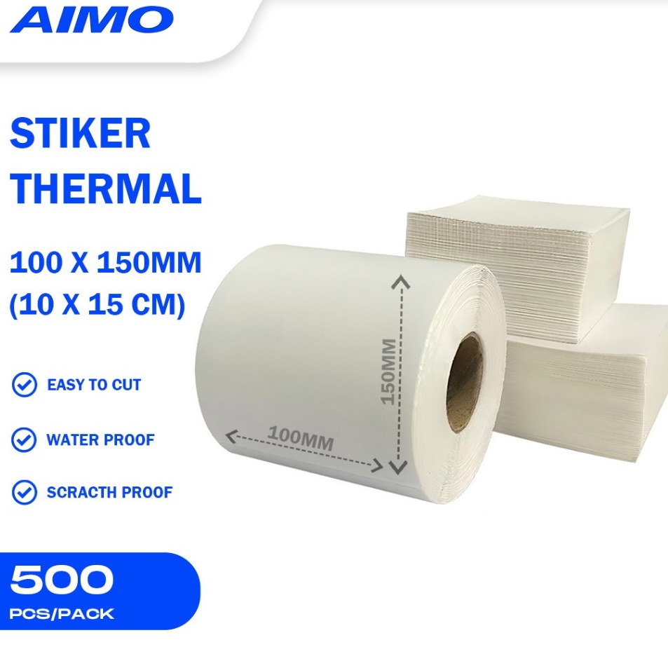

AIMO Thermal Paper Label Sticker Barcode Lipat Roll 1 X 15mm A6 5pcs