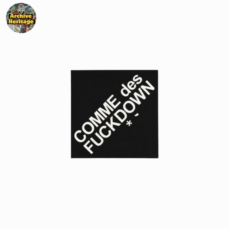

sticker COMME des F*CKDOWN logo clothing hypebeast streetwear stiker