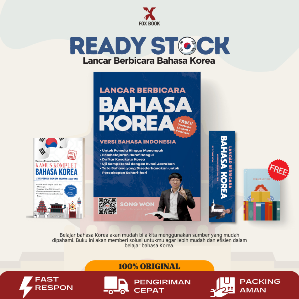 Buku Bahasa Korea : LANCAR BERBICARA BAHASA KOREA Versi Indonesia  Penulis Song Won