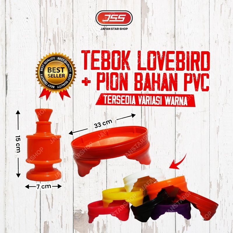 TEBOK LOVEBIRD PVC ANTI PECAH + PION UNTUK SANGKAR KANDANG BURUNG LOVE BIRD