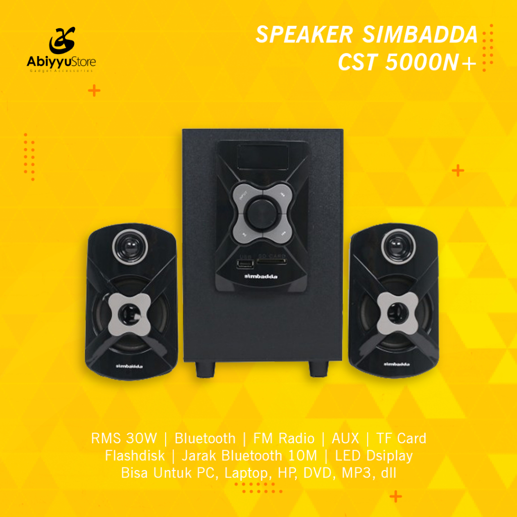 Speaker Bluetooth Simbadda CST 5000N+ Plus Wireless Speaker Aktif Komputer PC Laptop HP