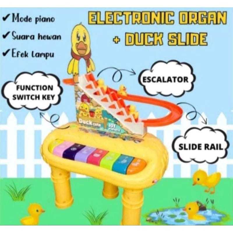 Mainan Anak Electronic Organ Duck Slide