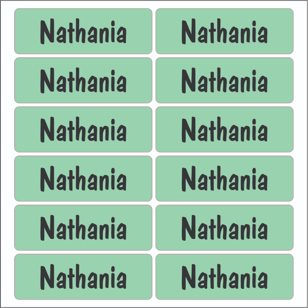

Label Nama Vynil Mint Green Tahan Air