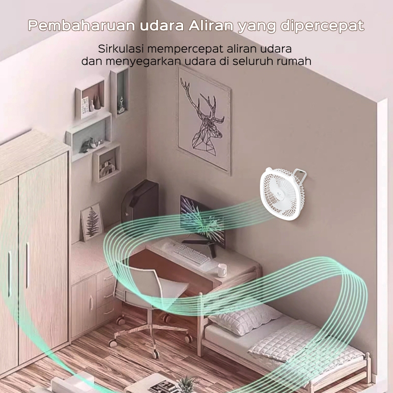 HOT SALE HAN RIVER Kipas Angin Portable With Lampu LED Kipas Angin Mini