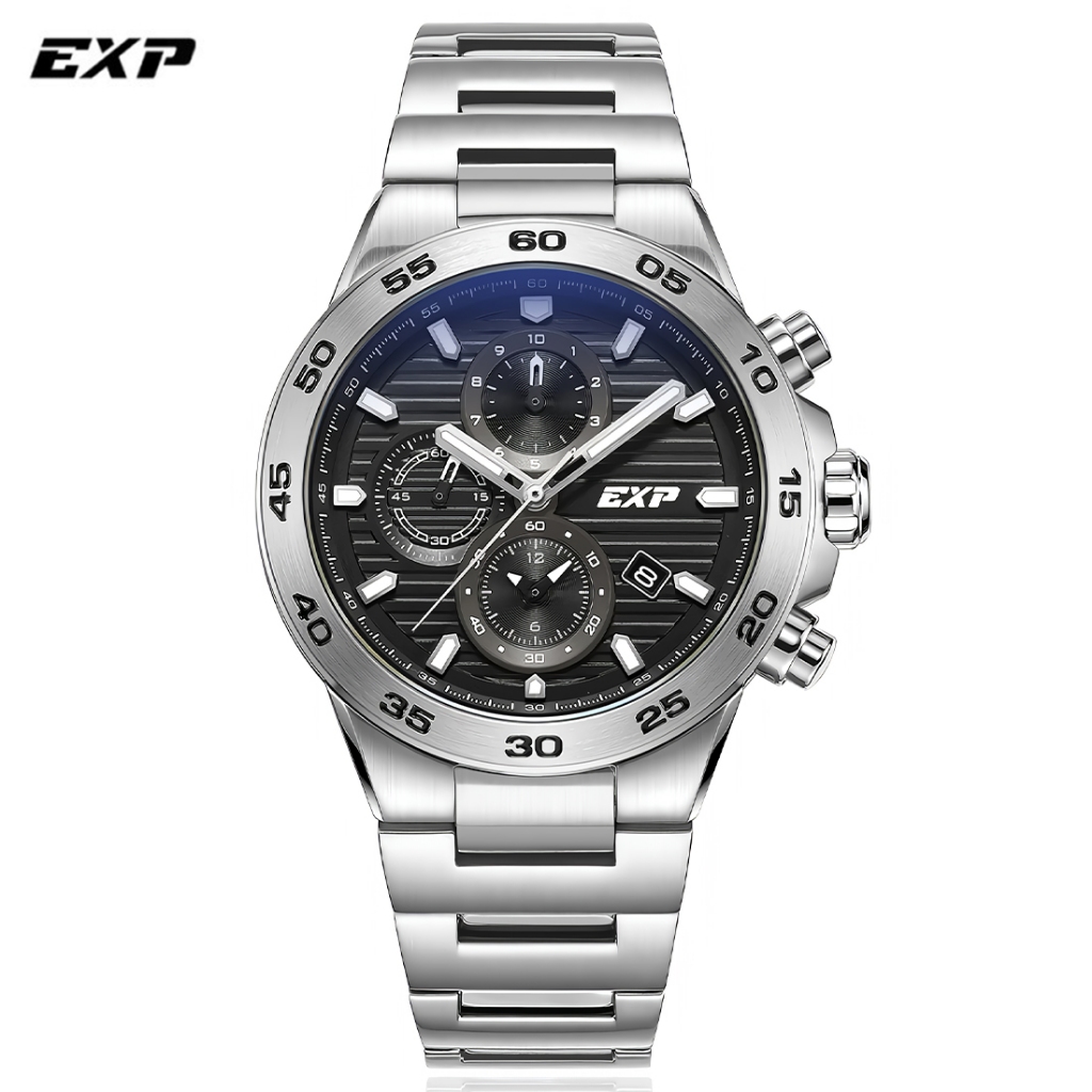 Expedition 6848 MCBSSBA - Jam Tangan Chronograph Pria - Silver - Stainless Steel