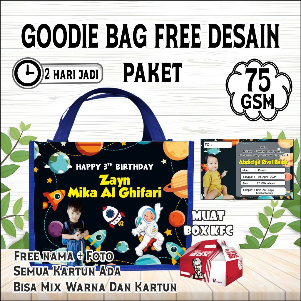 

TAS JUNIJING ULANG TAHUN ANAK BUDGET KANTONG/ TAS ULTAH / SOUVENIR PROMOSI / POUCH SKINCARE / AQIQAH /GOODIE BAG