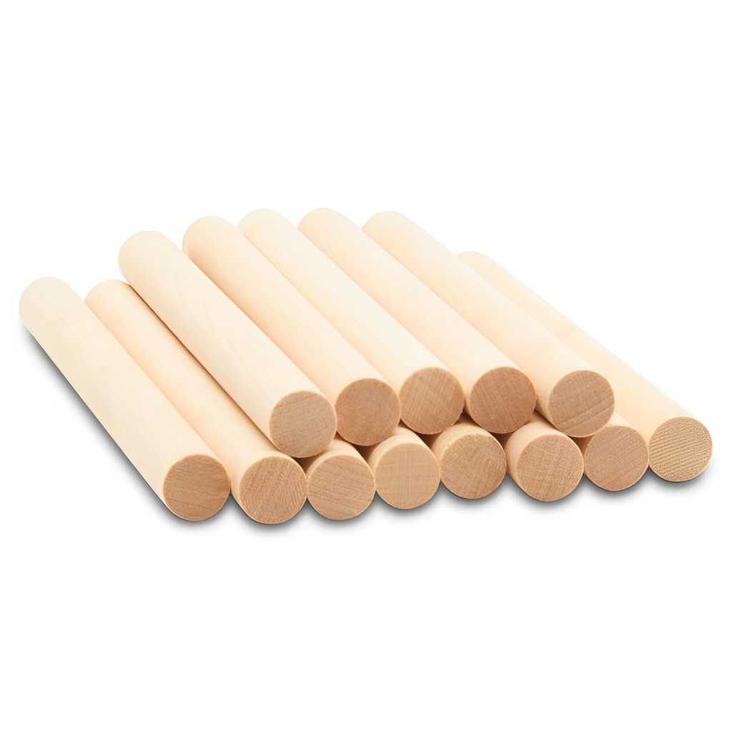 Kayu Dowel Bulat Diameter 14mm Murah Dowel Kayu14mm Panjang 30cm