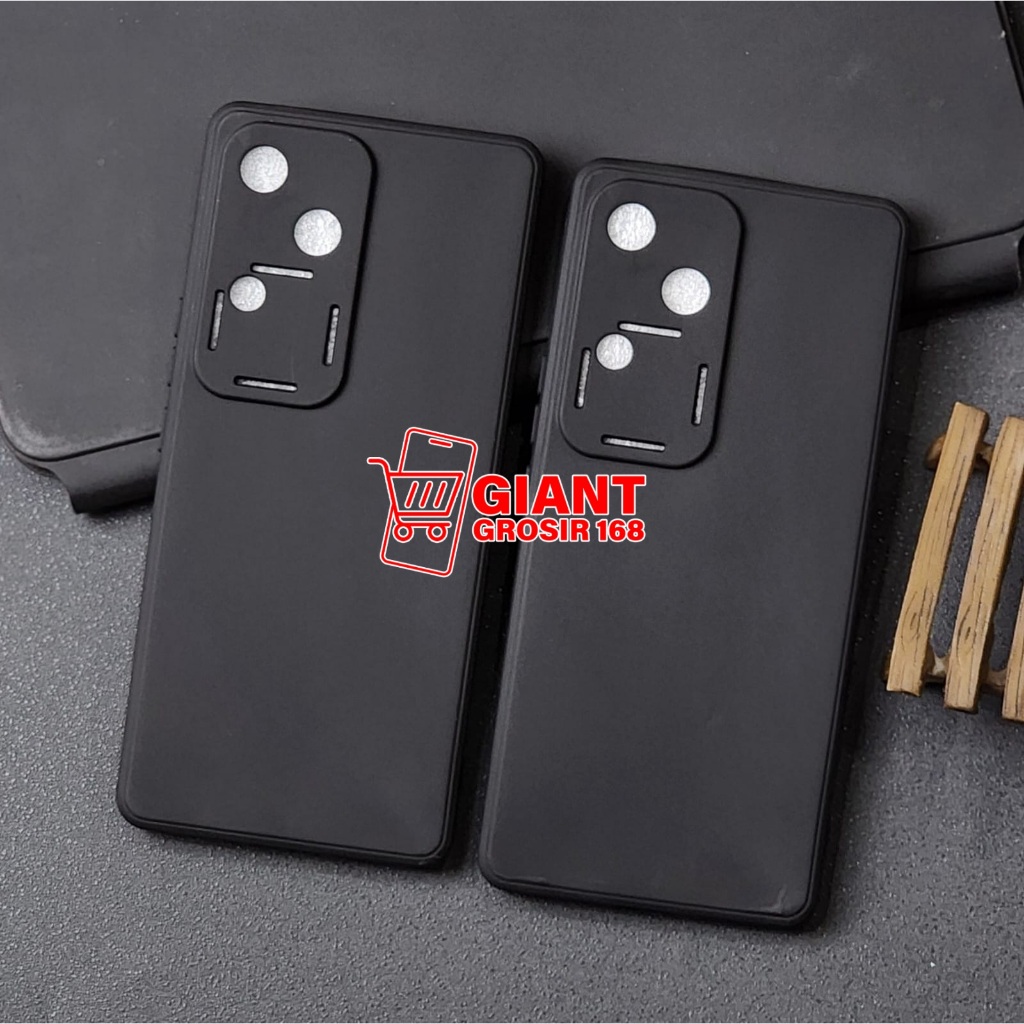 Vivo V30 Vivo V30 Pro Case Macaron Black Silikon Matte Black Vivo V30 Vivo V30 Pro