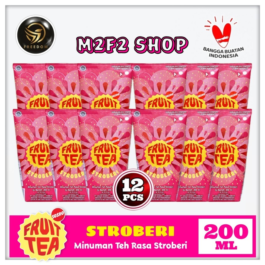 

Fruit Tea Genggam Strawberry | Stroberi - 200 ml (Kemasan 12 Pcs)