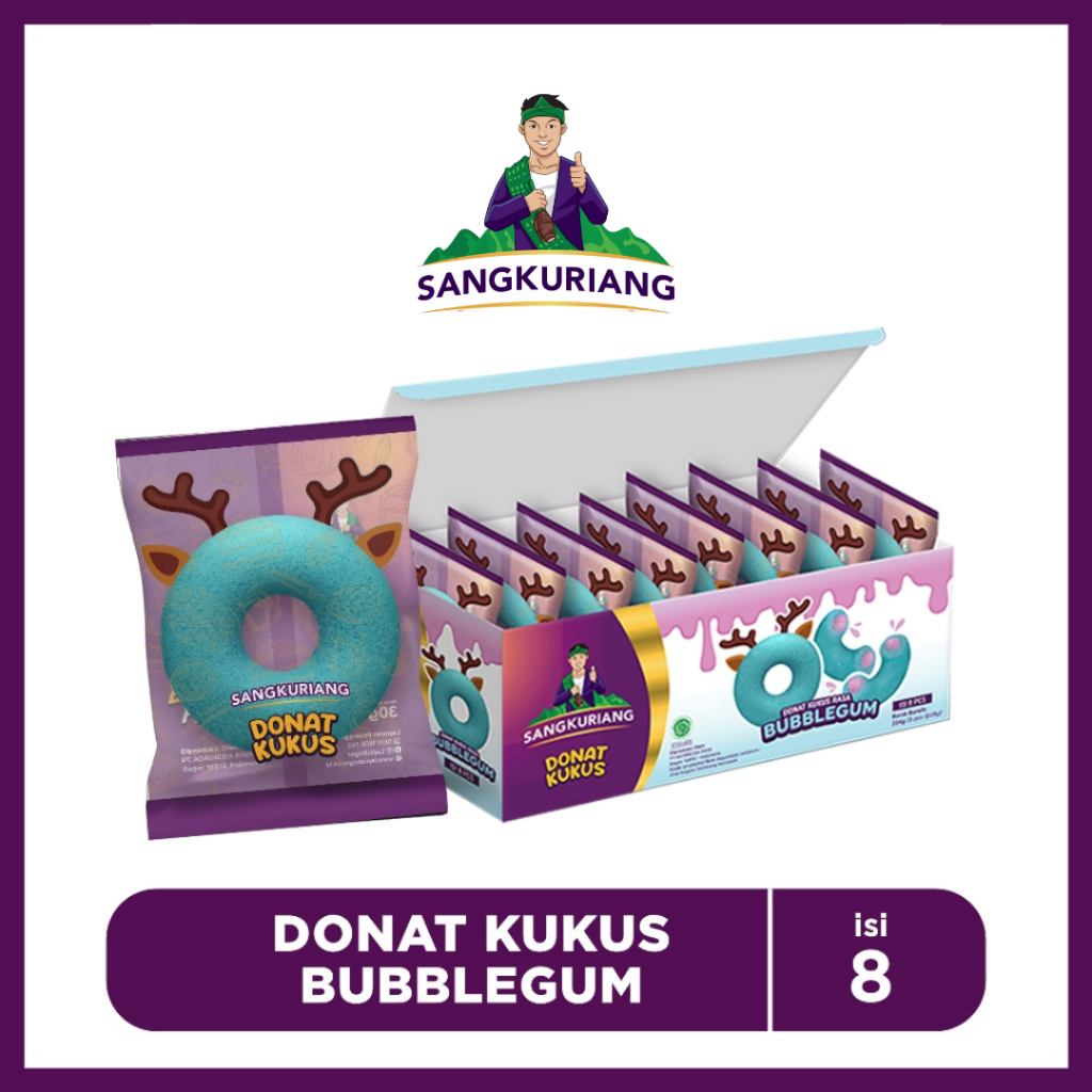 

Donut Kukus Bubblegum - Isi 8 pcs