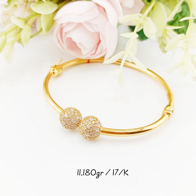 gelang emas cantik kadar 17K