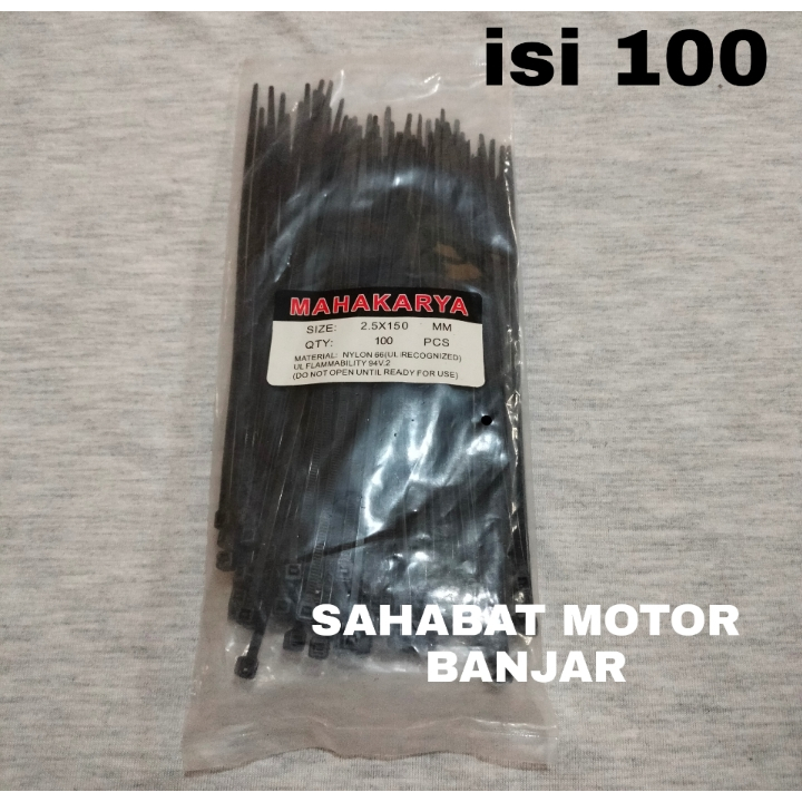 

Cable Ties Kabel Ties Kabel Tis 15cm Hitam Isi 100 pcs