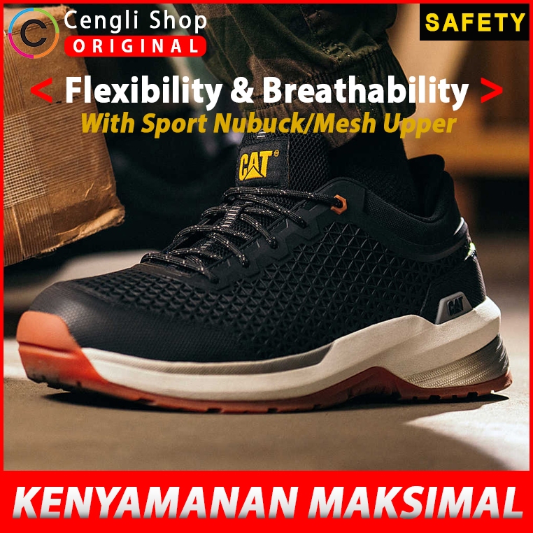 CATERPILLAR SEPATU SNEAKER SAFETY SNEAKERS SHOES PRIA ORIGINAL ASLI ORI UJUNG KOMPOSIT COMPOSITE TOE