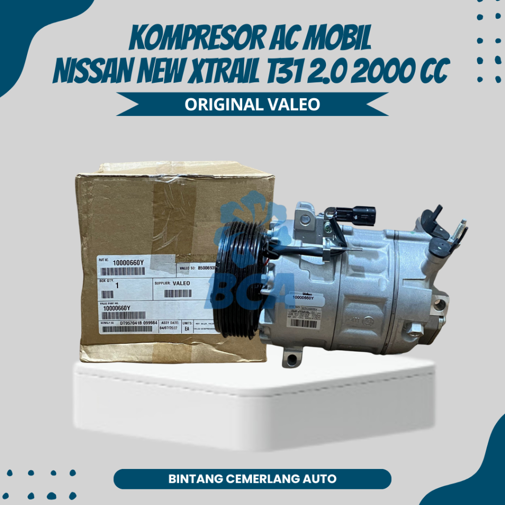 COMPRESSOR KOMPRESOR AC Mobil Nissan New Xtrail T31 2.0 2000 CC ORIGINAL VALEO