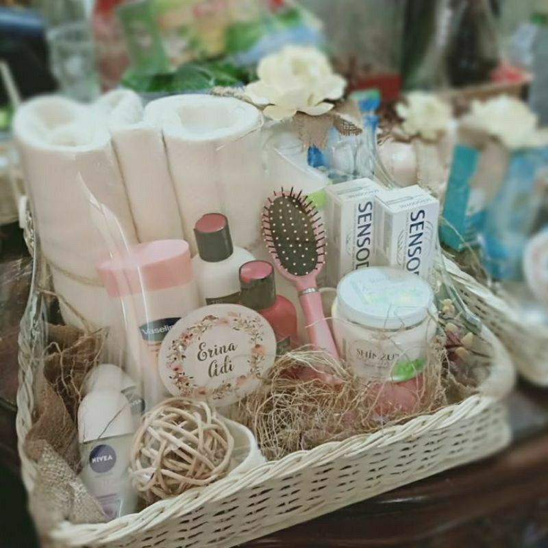 kerajang rotan kotak persegi ayaman miring