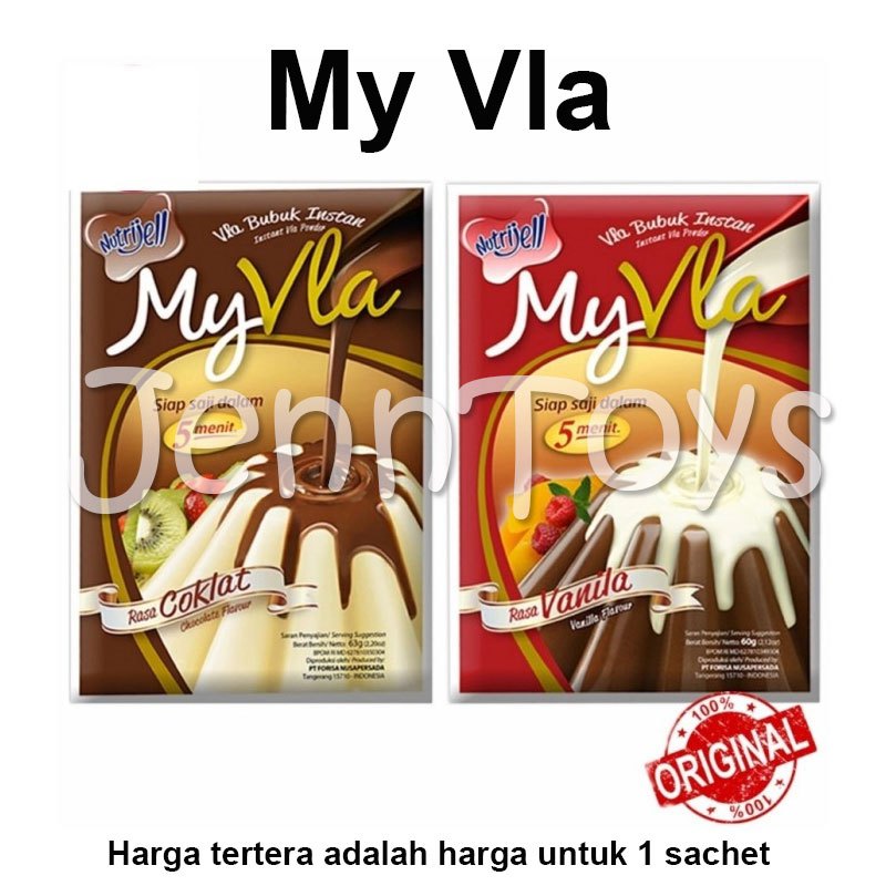 

JennToys - Nutrijell Fla Instant pudding susu MyVla My Vla 60gram