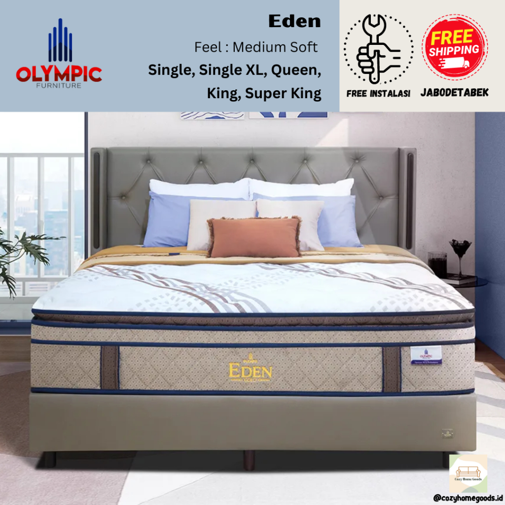 Kasur Springbed Matrass - Olympic EDEN - Gold Series - Alas Tidur - SIngle, Queen, King Size