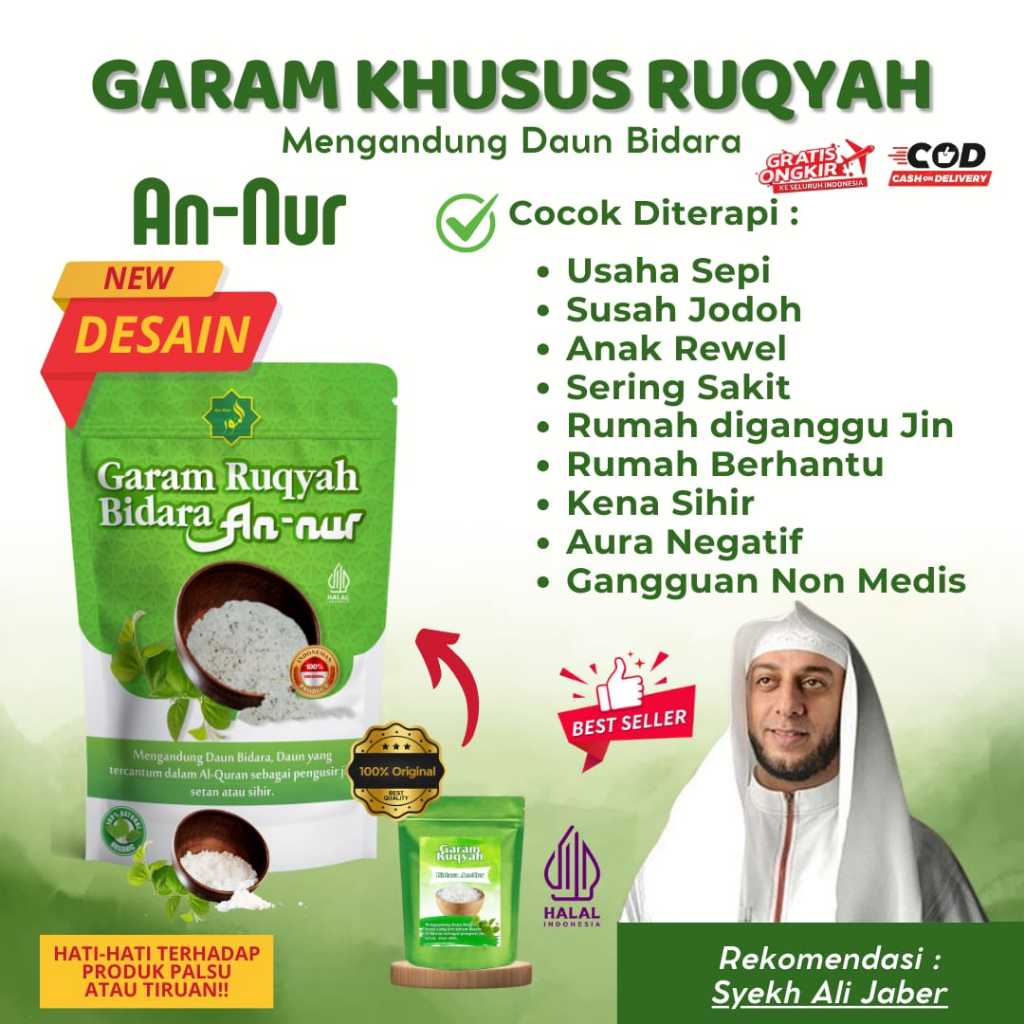 

Garam Doa An Nur Pembuka Aura Diri,Usaha,Warung,Toko,Jodoh 100% Original [UKURAN 200 GRAM]