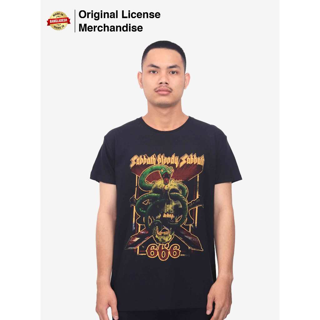 Kaos Baju Motif Sablon Casual Pria Wanita Cotton Premium Band Metal Musik BLACK SABBATH Original Blo
